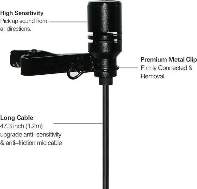 Alt view image 6 of 7 - W WINBRIDGE Portable Collar Clip Microphone 3.5mm Audio Compatible with All WinBridge Voice Amplifiers S6