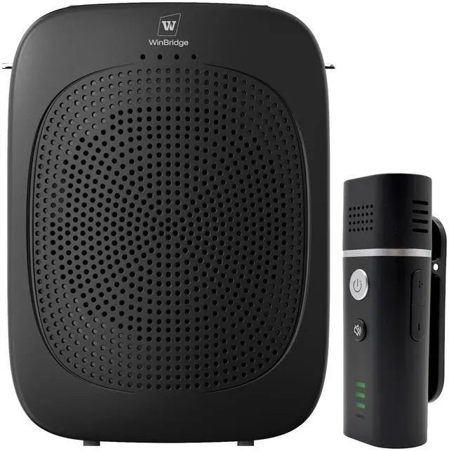 Main image of W WINBRIDGE Bluetooth Voice Amplifier with Wireless Lavalier Lapel Microphone for Teachers, Portable Speaker Clip-On Microphone, Mini Megaphone PA System for Classroom/Yoga/Conference,C006