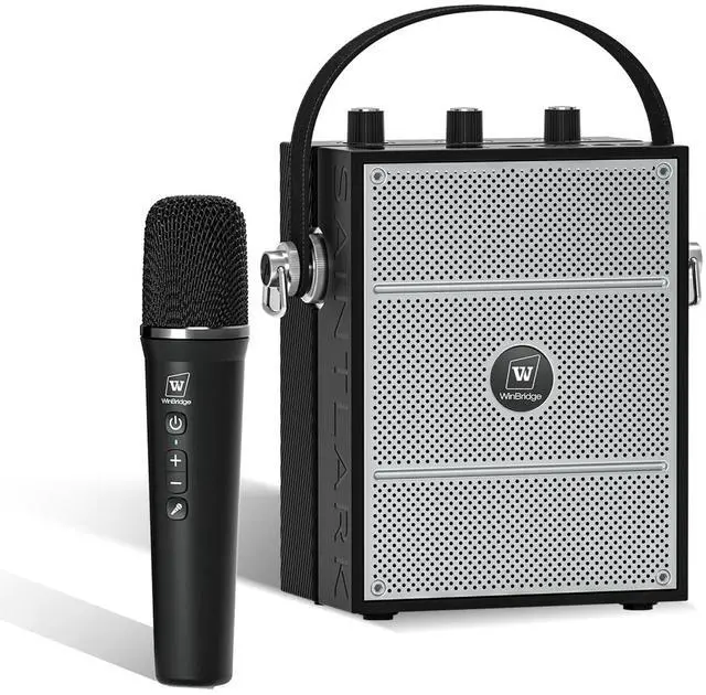 Main image of W WINBRIDGE Wireless Voice Amplifier with Handheld Microphone, Portable Bluetooth Speaker Microphones with Teachers, Wireless Karaoke Mic for Singing, PA System with Echo & Sound Effects S98 Pro