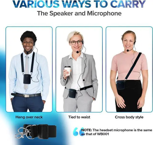 Alt view image 5 of 7 - Back to school - W WINBRIDGE 15W Wired Headset Voice Amplifier - for Teachers, Tour guides, Public Speakers - Free 30-day returns