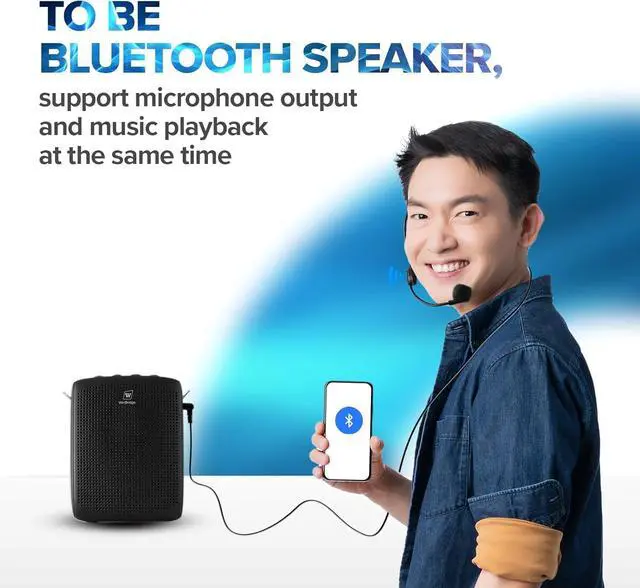 Alt view image 4 of 7 - Back to school - W WINBRIDGE 15W Wired Headset Voice Amplifier - for Teachers, Tour guides, Public Speakers - Free 30-day returns