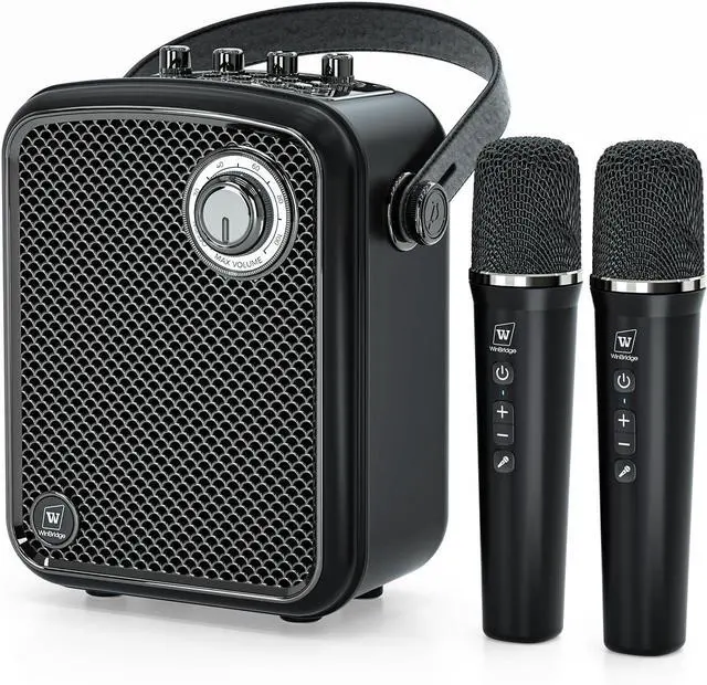 Main image of W WINBRIDGE Voice Amplifier with 2 Wireless Microphones, 70W Portable Bluetooth Speaker with Mic, Small PA Speaker System, Karaoke Machine for Teachers, Public Speaking, Events, Singing - S100 Pro