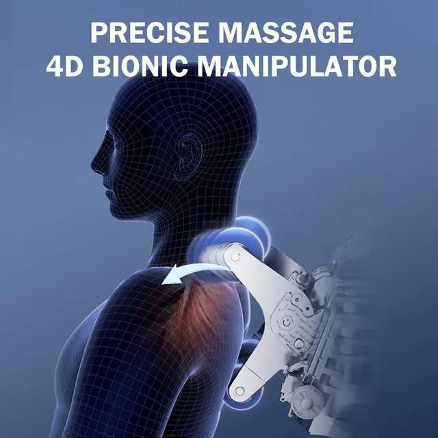 Alt view image 3 of 7 - MassaMAX 4D Massage Chair, Electric Extendable Footrest, Zero Gravity, With Touch Screen, Quick Access Buttons,MT339MAGIC BLACK