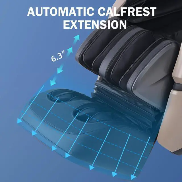 Alt view image 6 of 7 - MassaMAX 4D Massage Chair, Electric Extendable Footrest, Zero Gravity, With Touch Screen, Quick Access Buttons,MT339MAGIC BLACK