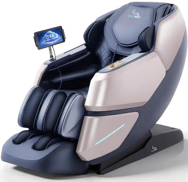 Main image of MassaMAX 4D Massage Chair, Electric Extendable Footrest, Zero Gravity, With Touch Screen, Quick Access Buttons,MT339MAGIC BLACK