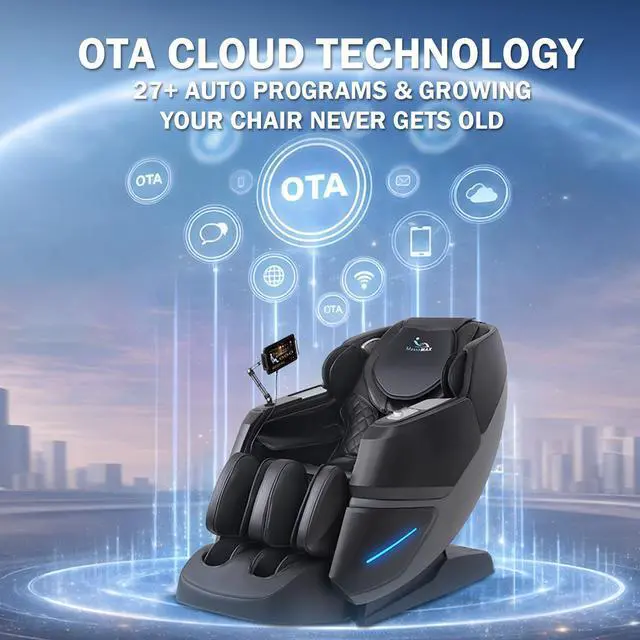 Alt view image 2 of 5 - MassaMAX MT339 4D Massage Chair, Electric Extendable Footrest, Zero Gravity, With Touch Screen, Quick Access Buttons
