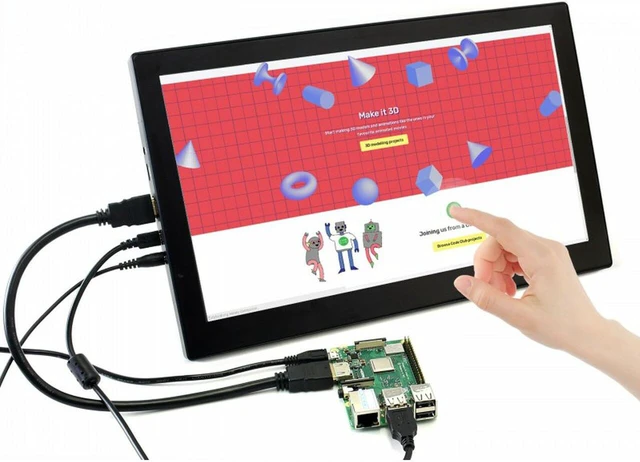 Alt view image 3 of 5 - 13.3inch HDMI LCD (H) (with case) V2, 1920x1080, IPS