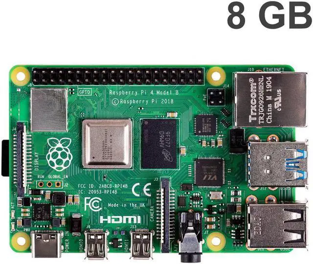 Alt view image 2 of 7 - Raspberry Pi 4 Model B Quad Core 64 Bit WiFi Bluetooth (8GB) starter kit