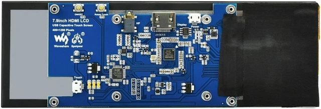 Alt view image 6 of 7 - 7.9inch Capacitive Touch Screen LCD, 400×1280, HDMI, IPS, Toughened Glass Cover