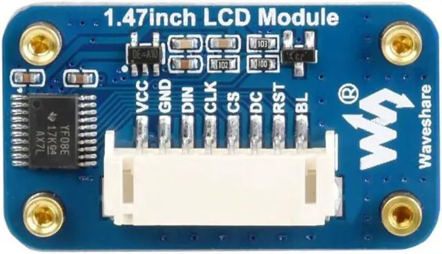 Alt view image 3 of 6 - 1.47inch LCD Display Module, Rounded Corners, 172x320 Resolution, SPI Interface