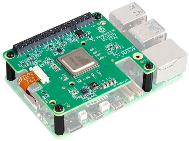 Alt view image 3 of 7 - Raspberry Pi 5  8GB AI HAT+ 13 TOPS Kit
