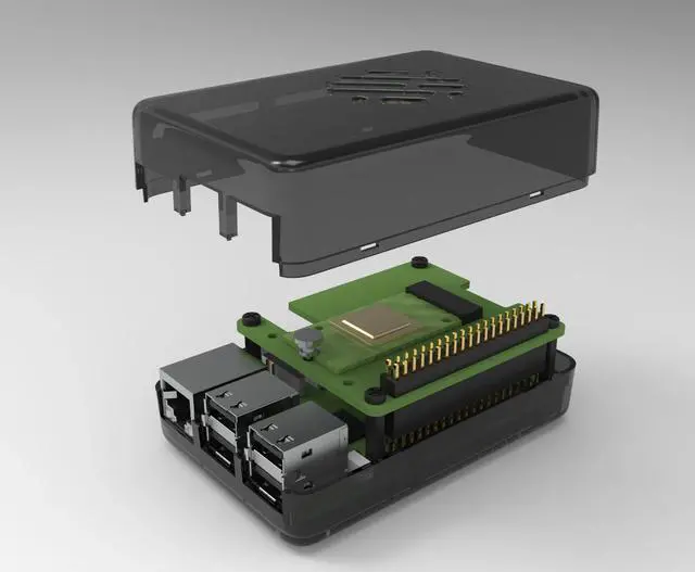 Alt view image 6 of 7 - Raspberry Pi 5  8GB AI HAT+ 26 TOPS Kit