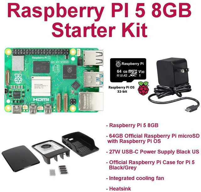 Main image of Raspberry Pi 5 8GB Start Kit (Black)
