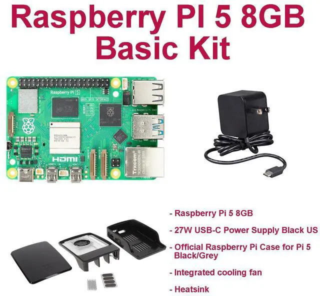 Main image of Raspberry Pi 5 8GB Basic Kit (Black)