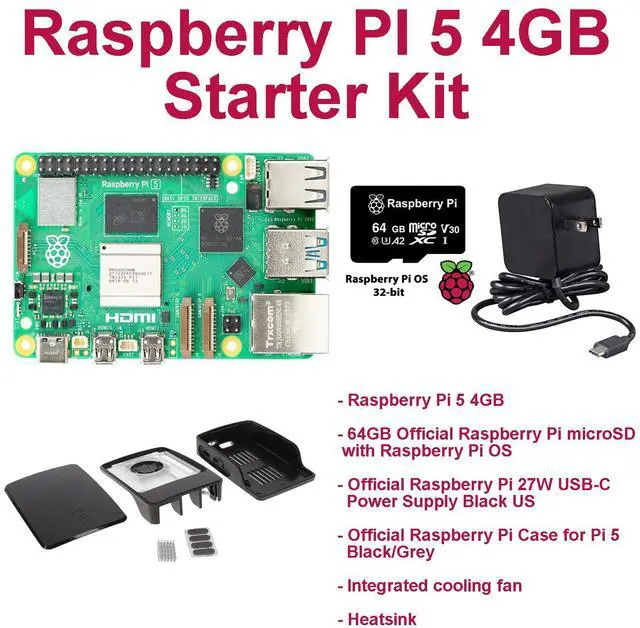 Main image of Raspberry Pi 5 4GB Start Kit (Black)