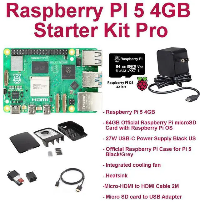 Main image of Raspberry Pi 5 4GB Start Kit Pro (Black)