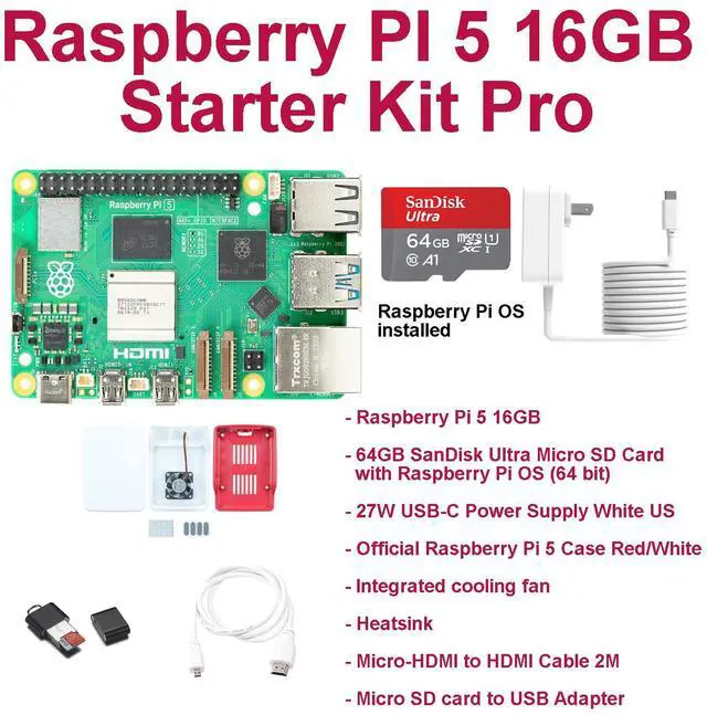 Main image of Raspberry Pi 5 16GB Starter Kit Pro