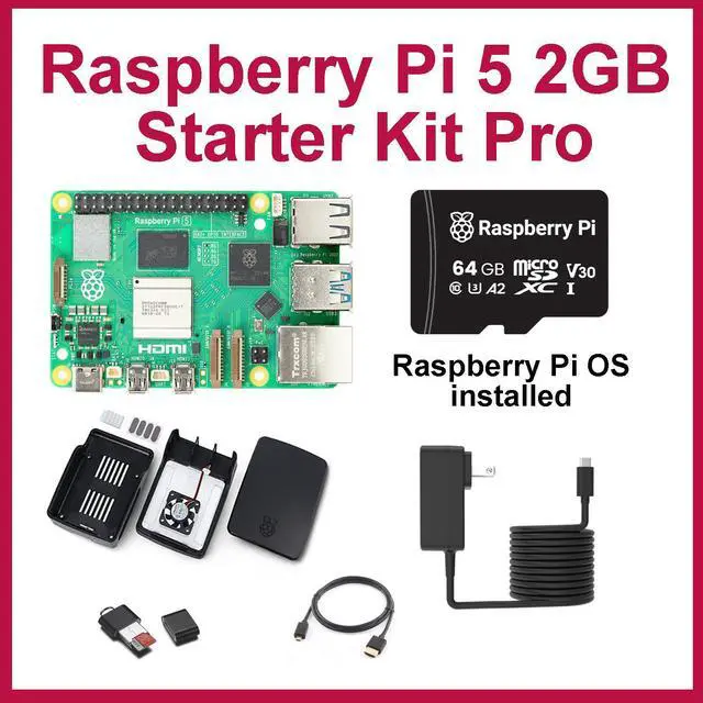 Main image of Raspberry Pi 5 2GB Starter Kit Pro Black