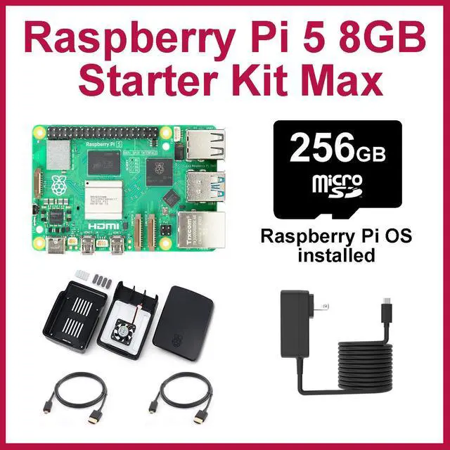 Main image of Raspberry PI 5 8GB Starter Kit Max Black