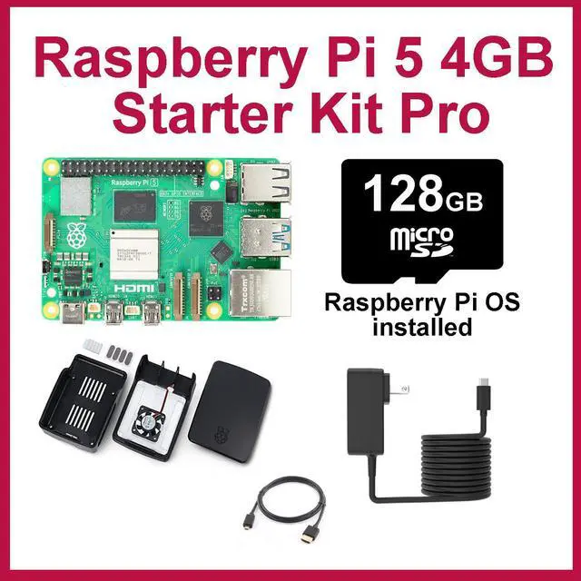 Main image of Raspberry Pi 5 4GB Starter Kit Pro (Black)