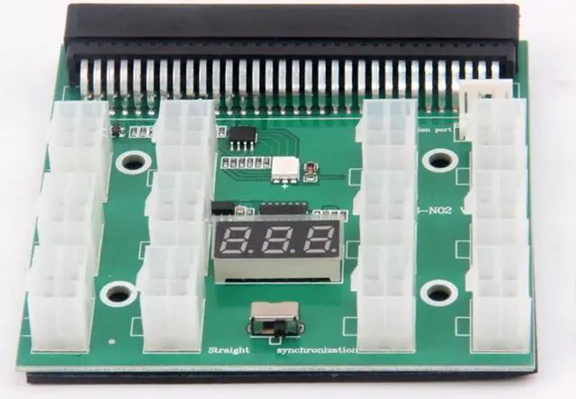 Alt view image 5 of 6 - Server Power Conversion Board 12 Ports Breakout Board Plus 12Pcs 6Pin 50cm image Cables with Toggle Switch - OEM
