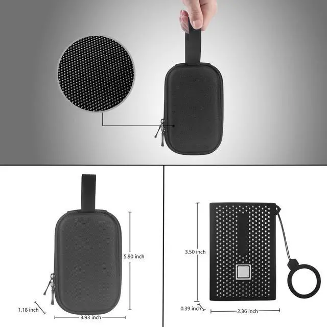 Alt view image 5 of 6 - EVA Hard Disk Case Travel Carrying Bag Protective Cover Hard Case Storage for Samsung T7 Press Portable SSD Case - OEM