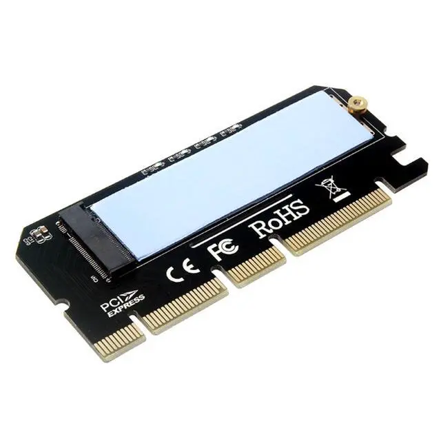 Alt view image 3 of 6 - NVME to PCIe Adapter for M.2 M Key SSD to PCI-E 4X/8X/16X Converter Card Adapter