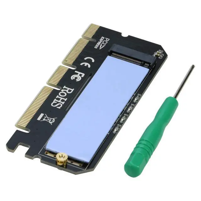 Alt view image 6 of 6 - NVME to PCIe Adapter for M.2 M Key SSD to PCI-E 4X/8X/16X Converter Card Adapter