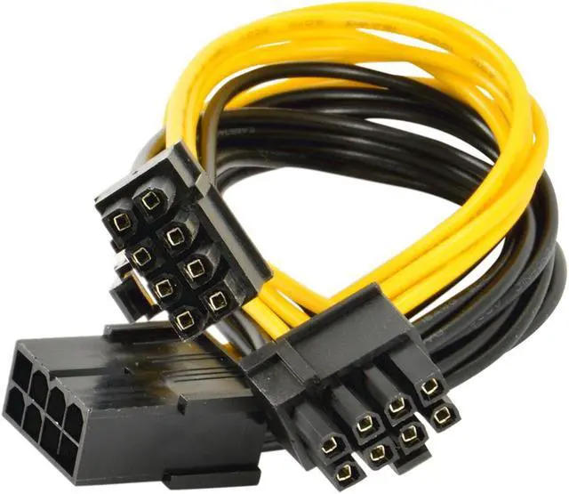 Alt view image 7 of 7 - 5-Pack PCI-E 8Pin to 2X 8 Pin (6+2) Power Splitter Cable for PCIE PCI Express Image Card Y - Splitter Extension Cable