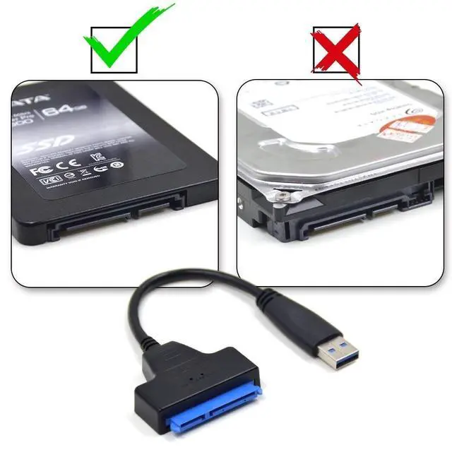 Alt view image 7 of 7 - USB 3.0 to SATA Adapter Cable for 2.5 inch SSD/HDD Drives - SATA to USB 3.0 External Converter and Cable,USB 3.0 - SATA III converter (SATA-USB 3.0 converter cable) - OEM
