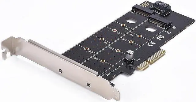 Alt view image 11 of 12 - Dual M.2 Pcie Adapter, M2 Ssd Nvme (M Key) Or Sata (B Key) 22110 2280 2260 2242 2230 To Pci-E 3.0 X 4 Host Controller Expansion Card For Desktop Pci Express Slot