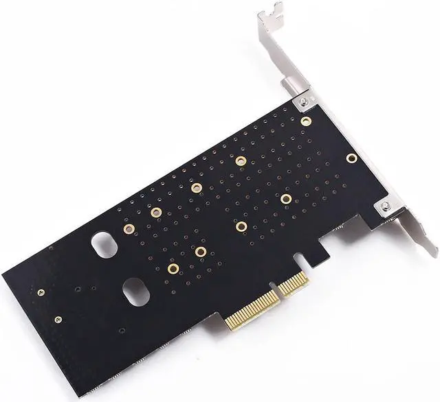 Alt view image 9 of 12 - Dual M.2 Pcie Adapter, M2 Ssd Nvme (M Key) Or Sata (B Key) 22110 2280 2260 2242 2230 To Pci-E 3.0 X 4 Host Controller Expansion Card For Desktop Pci Express Slot