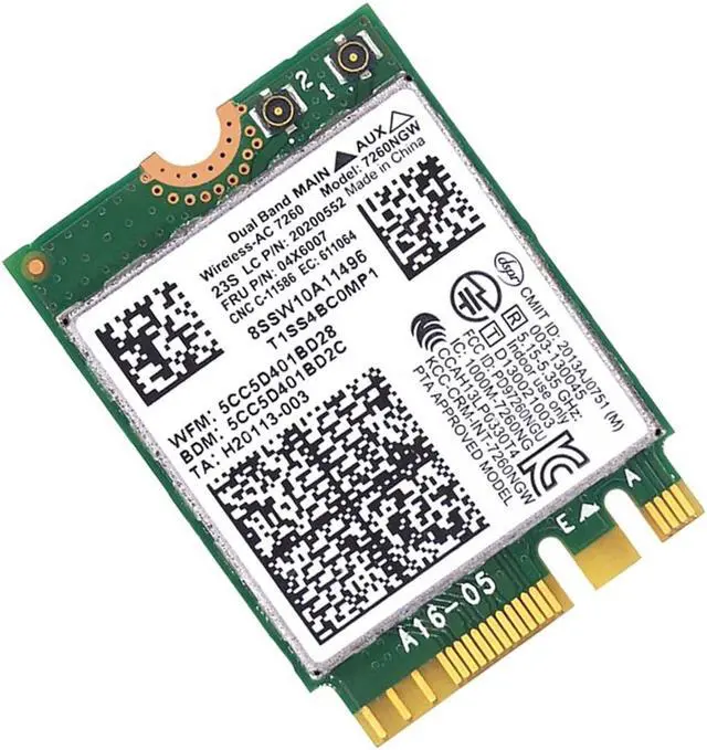 Alt view image 4 of 6 - for Lenovo T440 X240 Y40 Y70 Y50 7260AC Wireless Network Card 4.0 Bluetooth 04X6007