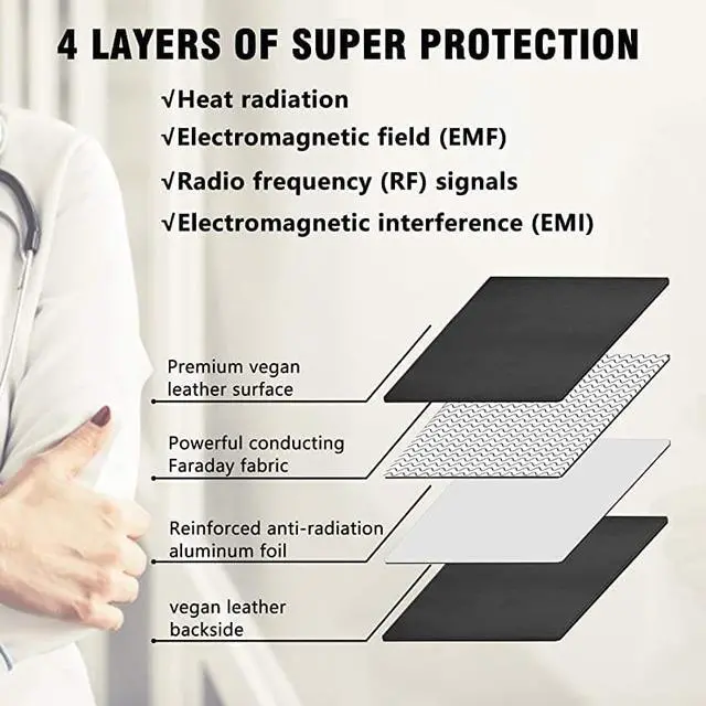 Alt view image 3 of 7 - Protection Laptop Pad Anti Radiation and Blocking Laptop Pad to Protect Body from and Radiation Shielding Pad Fits Laptops Notebooks Tablets