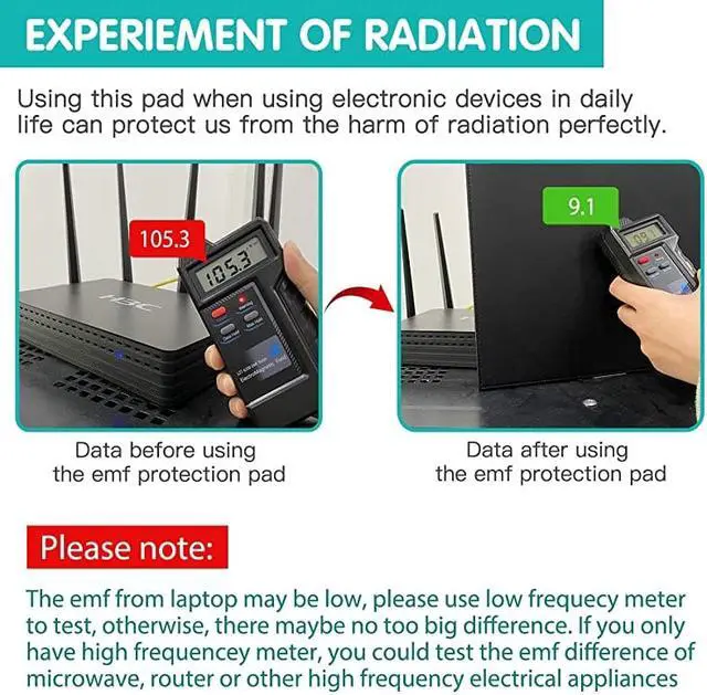 Alt view image 5 of 7 - Protection Laptop Pad Anti Radiation and Blocking Laptop Pad to Protect Body from and Radiation Shielding Pad Fits Laptops Notebooks Tablets