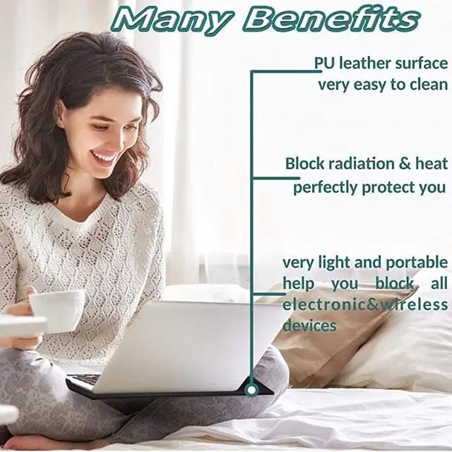 Alt view image 7 of 7 - Protection Laptop Pad Anti Radiation and Blocking Laptop Pad to Protect Body from and Radiation Shielding Pad Fits Laptops Notebooks Tablets