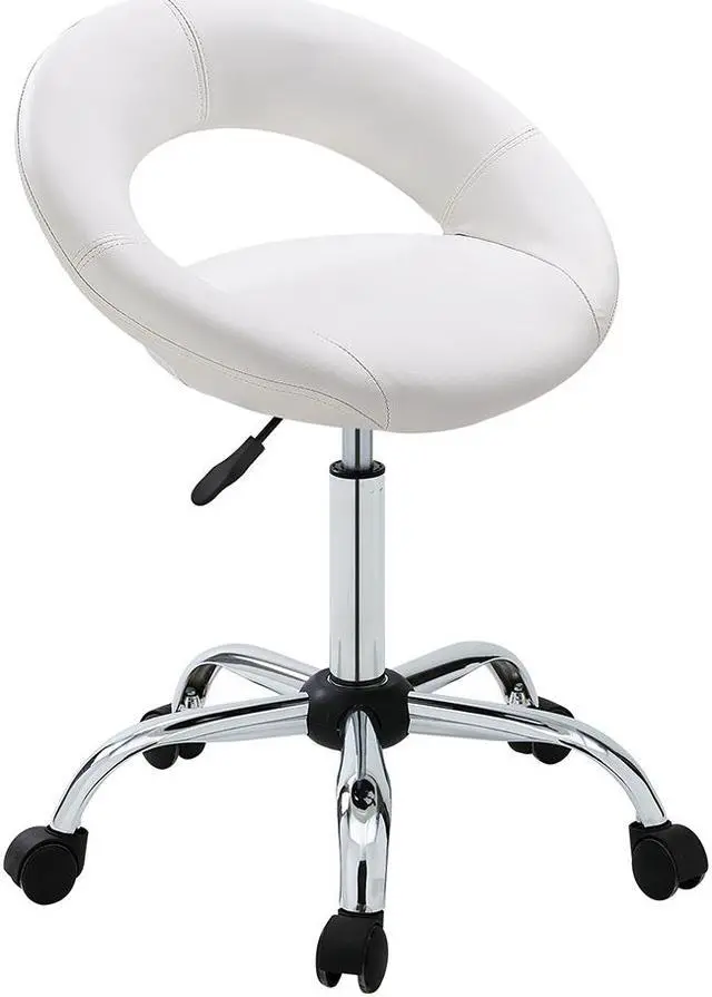 Main image of Cresent Swivel Height Adjustable Task Chair PU Leather Office Chair with Wheels