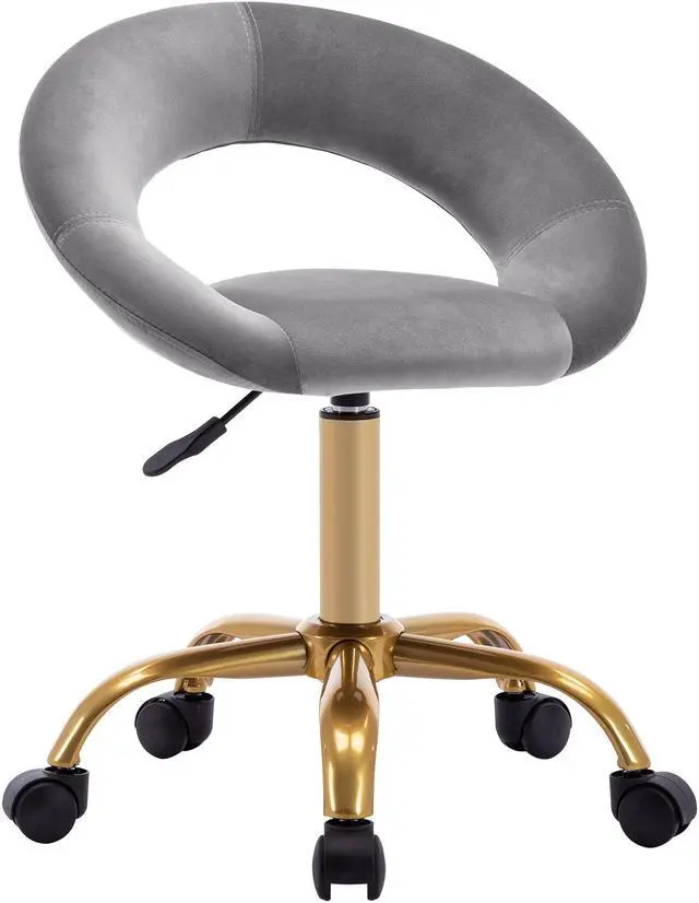 Main image of Duhome Swivel Rolling Chair, Velvet Home Office Chair Adjustable Hydraulic with Backrest for Salon Tattoo Office Massage Medical Facial Spa
