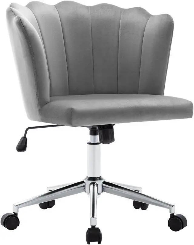Main image of Duhome Modern Home Office Chair Velvet Fabric Desk Chair Adjustable Swivel Accent Chair with Metal Base