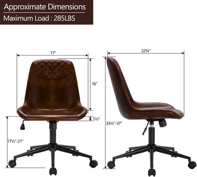 Alt view image 3 of 7 - Duhome Modern PU Leather Office Chair Desk Chair Swivel Computer Chair Drafting Chair Herman Miller Aeron ergonomic office chair Comfortable Chair