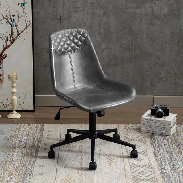 Alt view image 2 of 7 - Duhome Modern PU Leather Office Chair Desk Chair Swivel Computer Chair