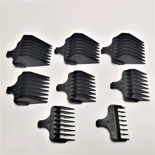 Alt view image 5 of 6 - 8PCS Hair Clipper COMB #1- #8, 1/8"-1", 3-25mm Prewave Compatible With Wahl T-Blade 9884 9884L 9885 9885L 9837 9854 9854L 9855 9860 9860L 9864 9864L 9867L 9870L 5537C 5598 9653 9686 9816-200 9818L