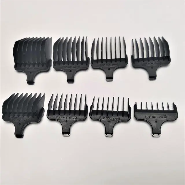 Alt view image 2 of 6 - 8PCS Hair Clipper COMB #1- #8, 1/8"-1", 3-25mm Prewave Compatible With Wahl T-Blade 9884 9884L 9885 9885L 9837 9854 9854L 9855 9860 9860L 9864 9864L 9867L 9870L 5537C 5598 9653 9686 9816-200 9818L