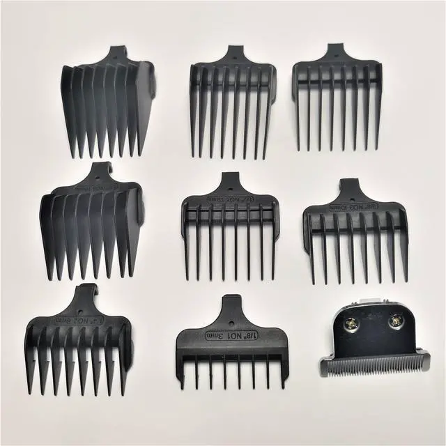 Alt view image 5 of 7 - Hair Clipper T-Blade & 8PCS COMB #1- #8, 1/8"-1", 3-25mm Prewave Compatible With Wahl 9884 9884L 9885 9885L 9837 9854 9854L 9855 9860 9860L 9864 9864L 9867L 9870L 5537C 5598 9653 9686 9816-200 9818L