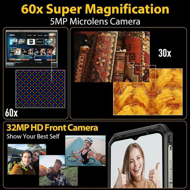 Alt view image 7 of 7 - Ulefone Power Armor 18 Ultra 5G rugged smartphone, 24GB(12+12)+512GB, MTK Dimensity 7050, 108MP triple camera, 9600mAh, 120Hz screen, Android 13, Qi wireless charging, 6W fast, NFC/FM