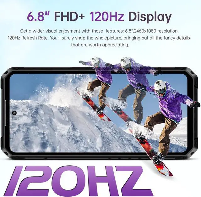 Alt view image 6 of 7 - IIIF150 Raptor (2023) Rugged smartphone with thermal camera, 24 GB + 256 GB/2TB, Android 13 Mobile, 108 MP+64 MP night vision camera, 10,000 mAh (65 W), 6.8" FHD+/PTT/NFC