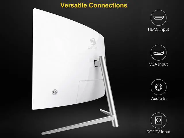 Alt view image 7 of 7 - Z-EDGE U27C 27" 1080P Full HD 1920 x 1080 LED Backlight Curved Gaming Monitor, 100Hz, 5ms, 3 Sided Ultra Thin Bezel, 178° View Angle, HDMI+VGA, Eye Care Technology