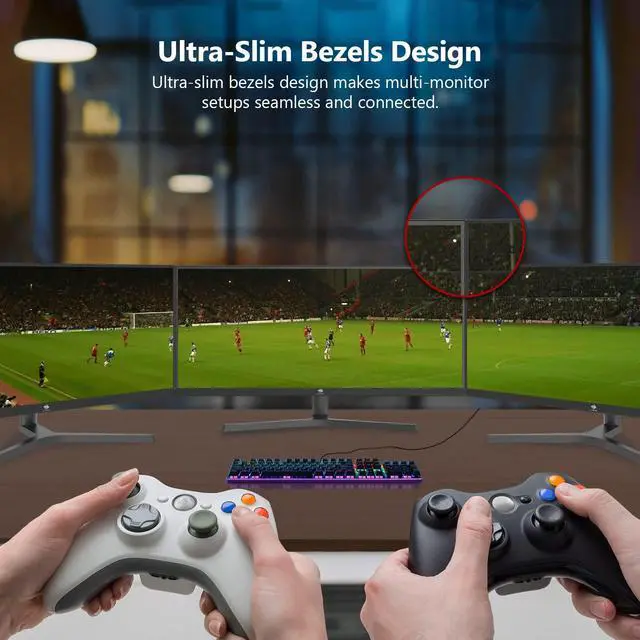 Alt view image 6 of 7 - Z-EDGE UG34W 34" UWQHD 3440 x 1440 Ultra Wide 21:9 165Hz 1ms 2K IPS Gaming Monitor, 400cd/m², FreeSync, PBP & PIP Mode, 2x DisplayPort 1.4 + 1x HDMI 2.0, Support VESA Mount