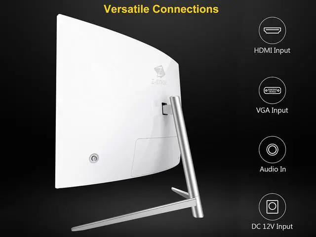 Alt view image 3 of 7 - Z-EDGE Ultra-thin frame 27 inch 1080P 100Hz Curved Gaming Monitor, HDMI + D-Sub