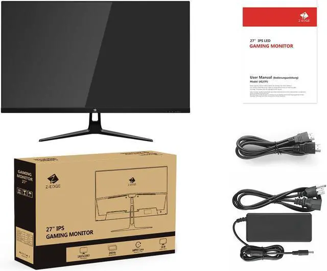 Alt view image 6 of 6 - Z-EDGE 27" 1080P Full HD 240Hz 1ms Flat Panel IPS Gaming Monitor,400cd/m², 2 x HDMI 2.0, 2 x DP 1.4